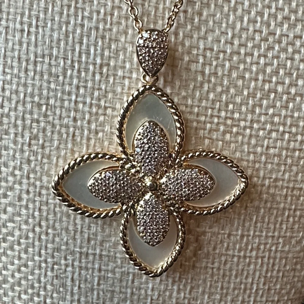 Park Lane Brulee Pendant Necklace with Pavé Accents - Picture 2 of 7